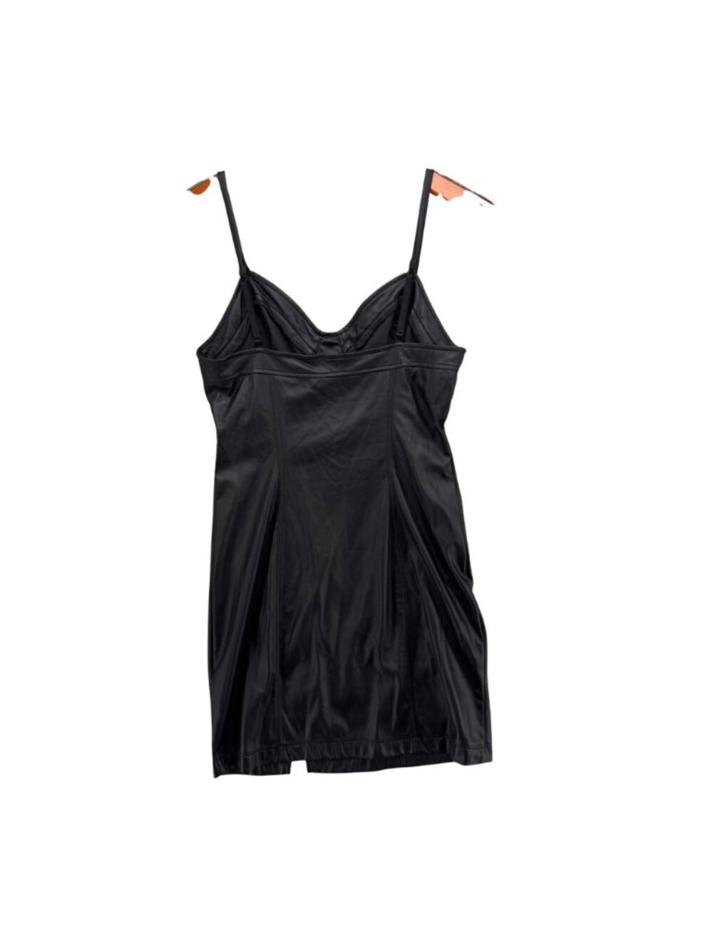 Free People Say No More Bodycon Dress Black Faux Leather Sleeveless Mini Size S - Picture 15 of 15